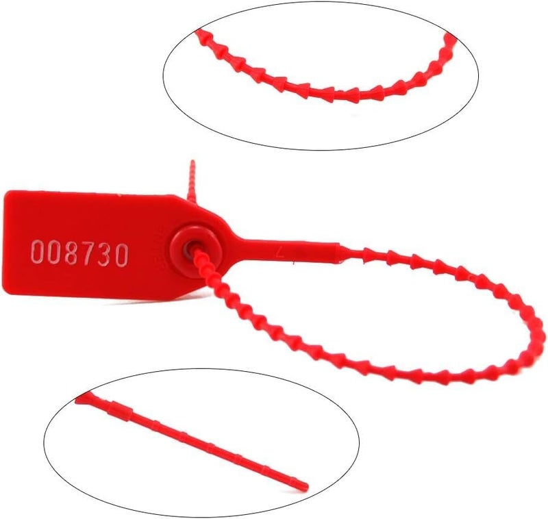 درافل أختام أمان بلاستيكية من دورافيل، علامات مضادة للعبث مع أربطة سحاب مرقمة لأجهزة إطفاء الحريق (عبوة من 40 قطعة، 250 مم) - Image 2